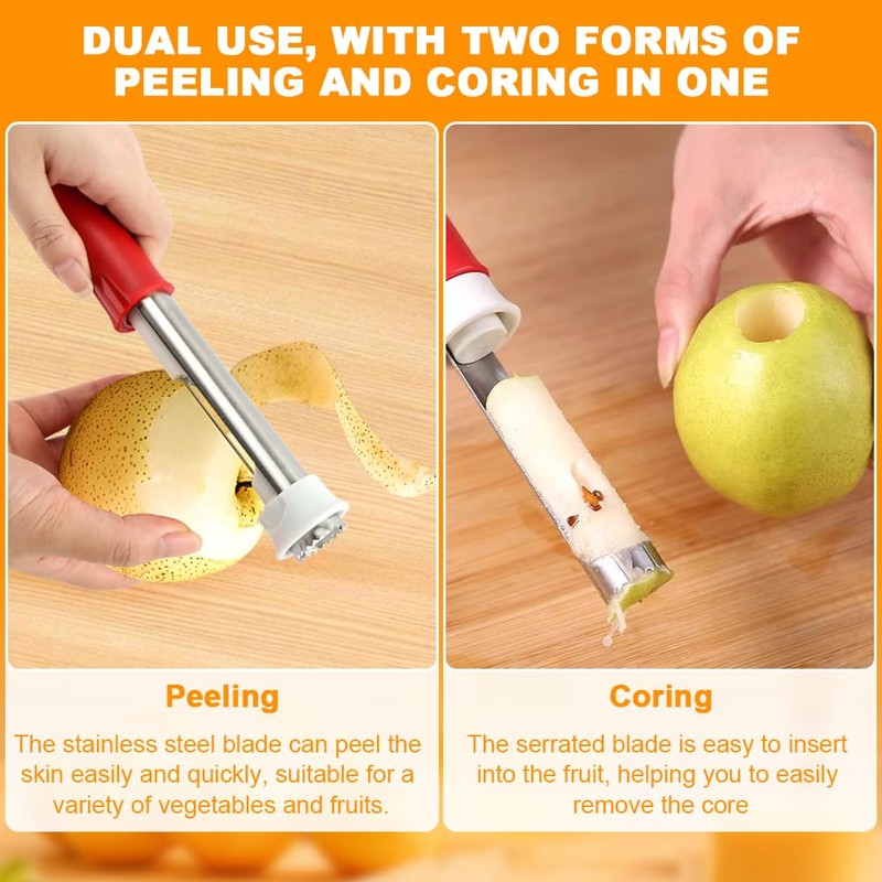 2-In-1 Apple Core Removal, Apple Peeler and Corer Tool