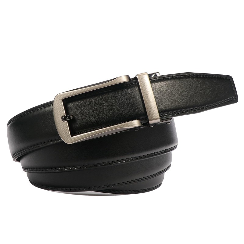 BIGHAS Men's Belt, Width 1.2 inches (3 cm), Auto Lock,