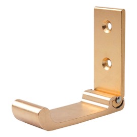 KOYOKOMA Folding Wall Hook, Screw Type, Slim, Thin, Metal Color, Storage Hook, Wall Hanging, Compact, Fixed, Wide (Gold)