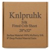 Knlpruhk Silk Fitted Crib Sheet 28" x 52" Surface (100%