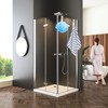 ZARADU 2 Pieces Shower Hooks for Hanging,Stainless Steel Extended Shower