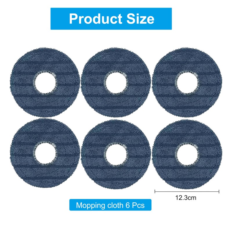 6 Pack Reusable Mop Pads Compatible with Eufy Omni C20