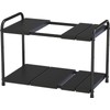 Deco Brothers Under Sink 2 Tier Expandable Shelf Organizer, Black