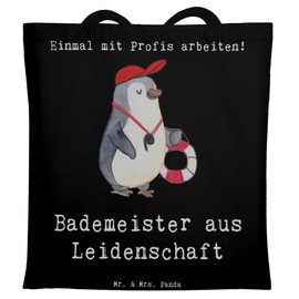 Mr. & Mrs. Panda Carry Bag Bademeister Passion - Gift, Swimming Club, Bathing Institute, Shopping Bag, Profession, Fabric Bag, Thank You, Badge, Swimming School, Company, Work Colleague, Jute Bag,