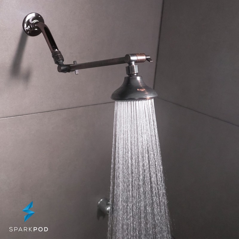 SparkPod Shower Head Extension Arm - Universal Connection - Adjustable