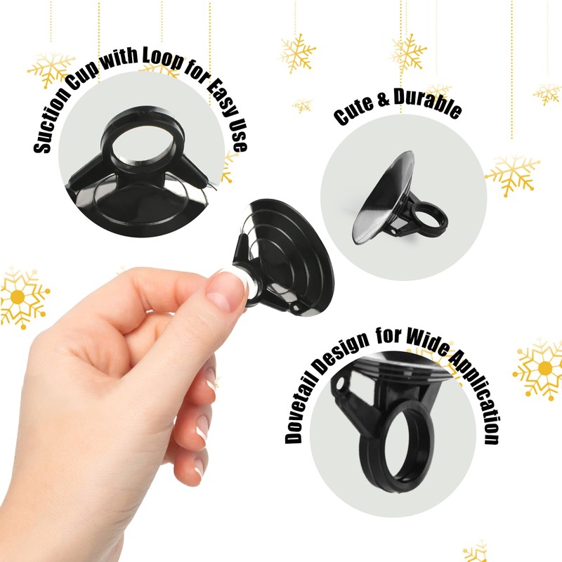AccEncyc Suction Cups with Loops 24Pcs Window Suckers with Ring