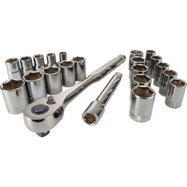 CRAFTSMAN Mechanics Tool Set, 1/2" Drive, SAE/Metric, 22 Piece (CMMT12030)