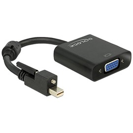 DeLOCK 62641 Adaptor Mini DisplayPort 1.2 Male with Screw to VGA Female Black