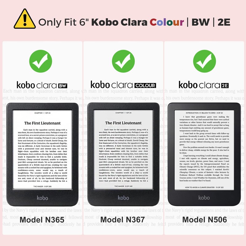 CoBak Case for 6" Kobo Clara Colour | BW |