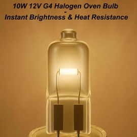 10W 12V G4 Bi-Pin Base Oven Light Bulbs for Dacor 86364 Halogen Light Bulbs，Compatible with 86573, 8-6573, DE81-05142A,Replacement for Electric Ovens, Ranges, and Wall Ovens