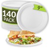 Reli. Compostable Paper Plates 9 Inch (140 Pack Bulk) White