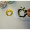 Shana Tova Gold Napkin Rings,Set of 12 Acrylic Gold Apple