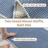 SIXHOME 60 x 90 cm Blue/White Bath Mat, Super Absorbent