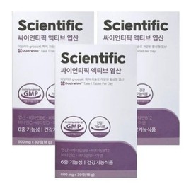 Scientific Active Active Folic Acid 600mg 30 capsules, 30 tablets / 싸이언티픽 액티브 활성 엽산 600mg 30캡슐  3개, 30정