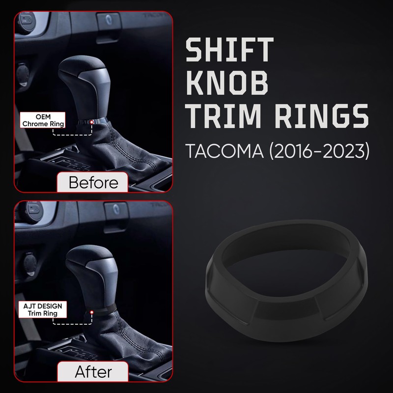 AJT DESIGN Shift Knob Trim Ring for 2016-2023 Tacoma -