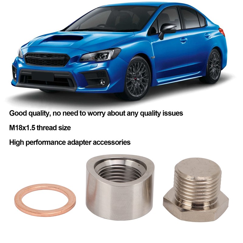 Oxygen Sensor Adapter Metal Mounting Bung Plug Gasket Fittings Auto