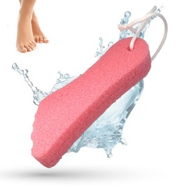 LaRosa PUMICE SPA Fußförmiger Bimsstein – Rosa mit Kordel