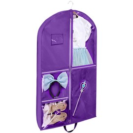 AMFUN Foldable Garment Bag, Travel Bag, 110 x 60 cm, Garment Bag for Storage, Suit Bag, Protects Against Dust, Moisture (Purple)