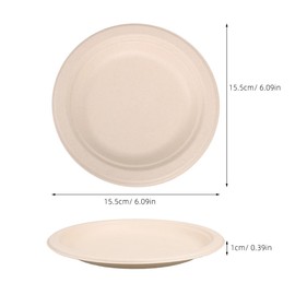 TOPPERFUN 50Pcs Disposable Paper Plates, 6in Biodegradable Paper Pulp Dessert Plates, Bulk BBQ Party Tableware