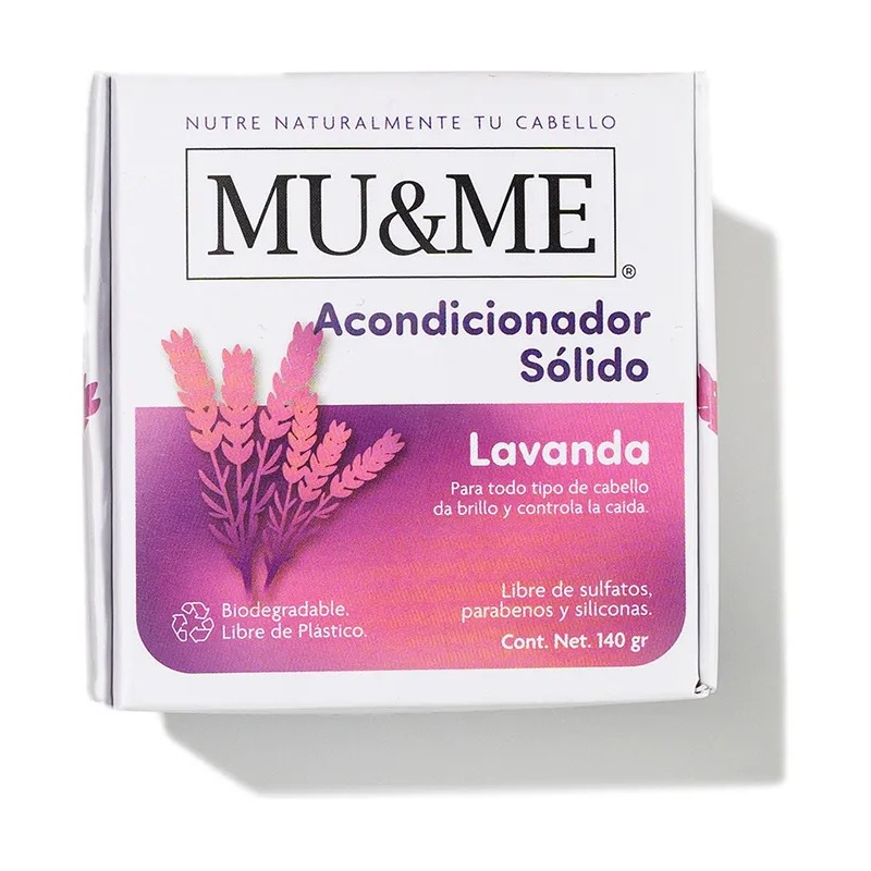 Acondicionador Solido Mu&me Lavanda 140gr