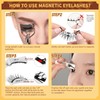 QUEWEL Magnetic Eyelashes Natural Look, 1 Pair Reusable Magnetic Lashes