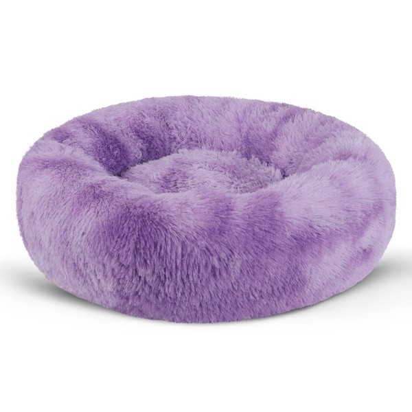 BVAGSS Small Dog Bed,Anti-Anxiety Donut Cuddler Cozy Soft Round Bed,Calming