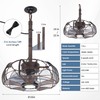 Kuailkag 15" Plug In Ceiling Fan for Outdoor, Portable LED