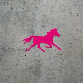 Decal Stickers of Running Horse Silhouette Funny (Pink) (Set of 2) Premium Waterproof Vinyl Decal Stickers for Laptop Phone Accessory Helmet Car Window Mug Tuber Cup Door Wall - ANDstic049303PI