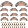 Ruidee 12 Picecs Shell Cup Handles Vintage Half Moon Drawer