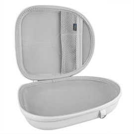 Geekria Shield Headphones Case Compatible with JBL TUNE 770NC, Tour ONE, TUNE 750NC, TUNE 720BT, TUNE 760NC Case, Replacement Hard Shell Travel Carrying Bag with Cable Storage (White)