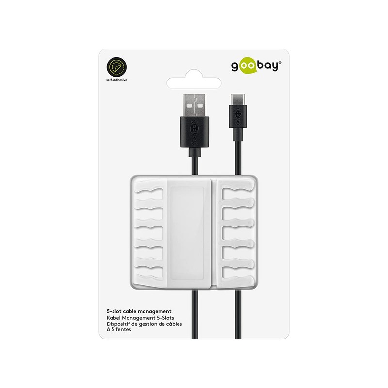 Goobay Kabel Management 5-Slots, wei