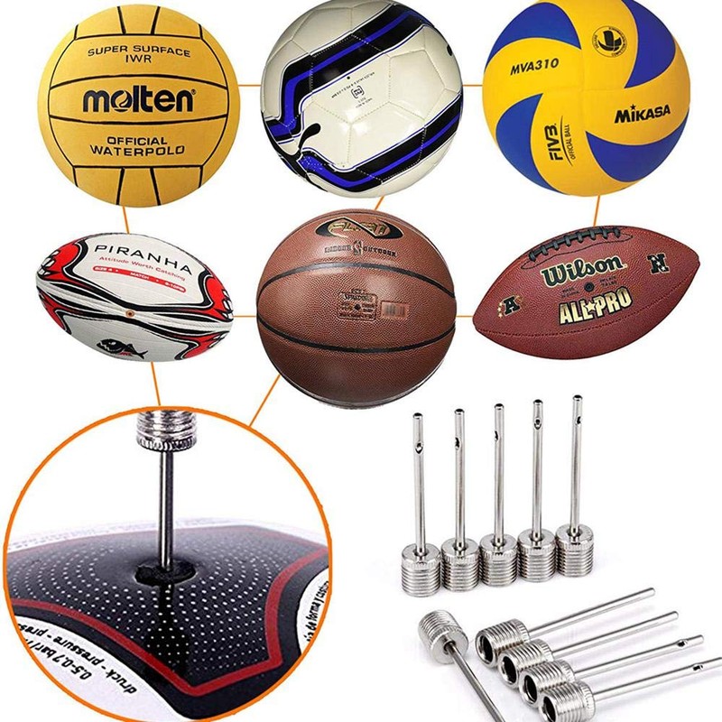 Pack of 10 Adapter Needles for Football, Rugby, Volleyball, Netball,