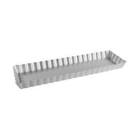 Fat Daddio's PFT-1375 Rectangle Fluted Tart Pan, 13.75 x 4.25 Inch