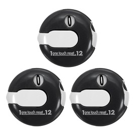 PATIKIL Golf Score Counter, 3 Pack Mini Golf Shot Stroke Attachment Counter Clicker Clip for Golfers Glove Bag Hat, Black