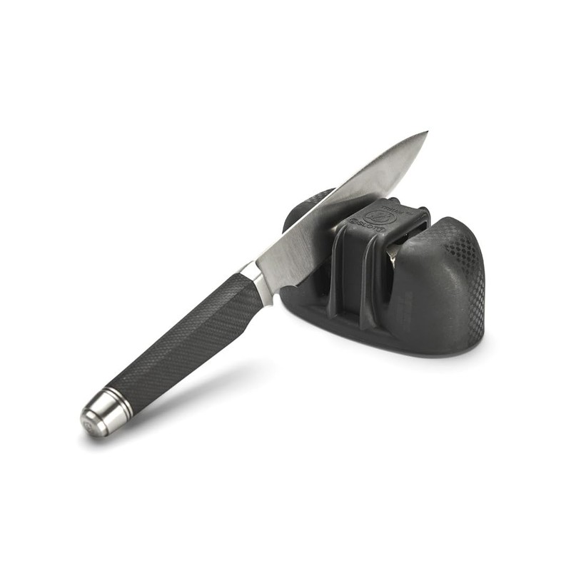 De Buyer Trium 3-Stage Manual Sharpener, Steel Black, 15.6 x