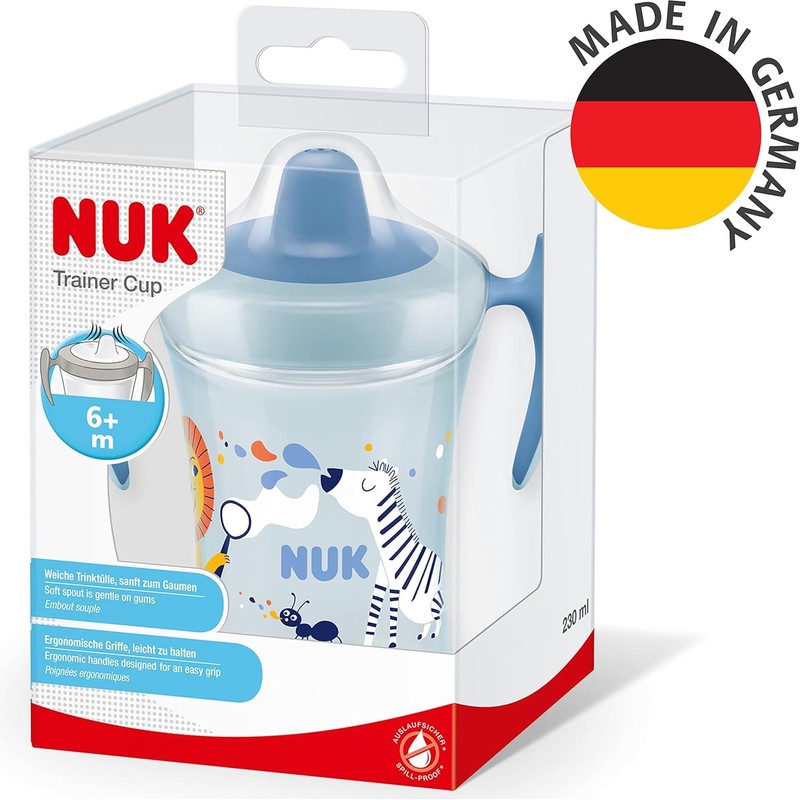 NUK Trainer Cup in Practical Double Pack, Leak-proof Cup with