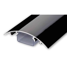 Design TV cable conduit aluminium ALUNOVO - cable duct 80mm x 21mm (Length: 20cm, Black Glossy)