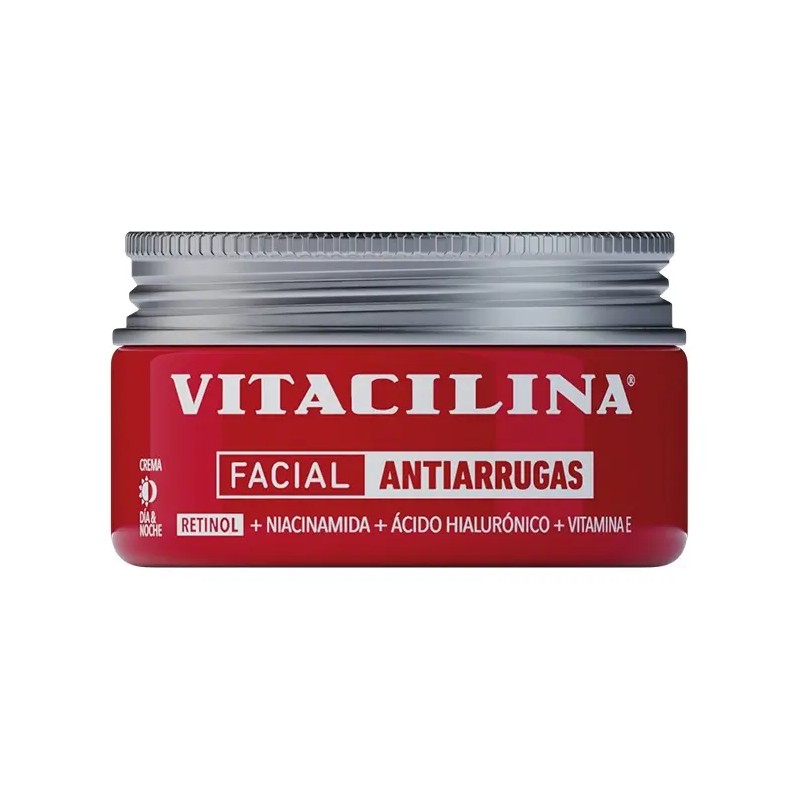 Vitacilina Crema Facial Antiarrugas Retinol Ácido Hialurónico Uso Día Noche