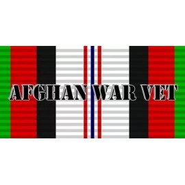 RFCO Afghanistan Veteran War Vet Ribbon Decal Vinyl Bumper Sticker 3.75"x7.5"