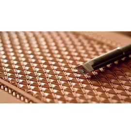 Leather Diamond Stamps Stamping Tools 3D Geometric Pattern Leathercraft Carving Working Tools 304 Stainless Steel Stamp Set (L)