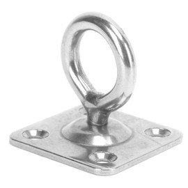 Stainless Steel Ceiling Hooks, 360 Degree Rotating Ceiling Hooks Pad Eye Plate U Hooks for Seawater(Rotating Square Door Buckle 6MM) Rowing