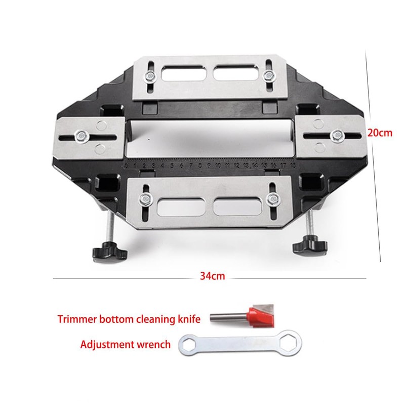 Door Hinge Jig,Aluminum Alloy Drill Guide Flat Hinge Slide Hinge