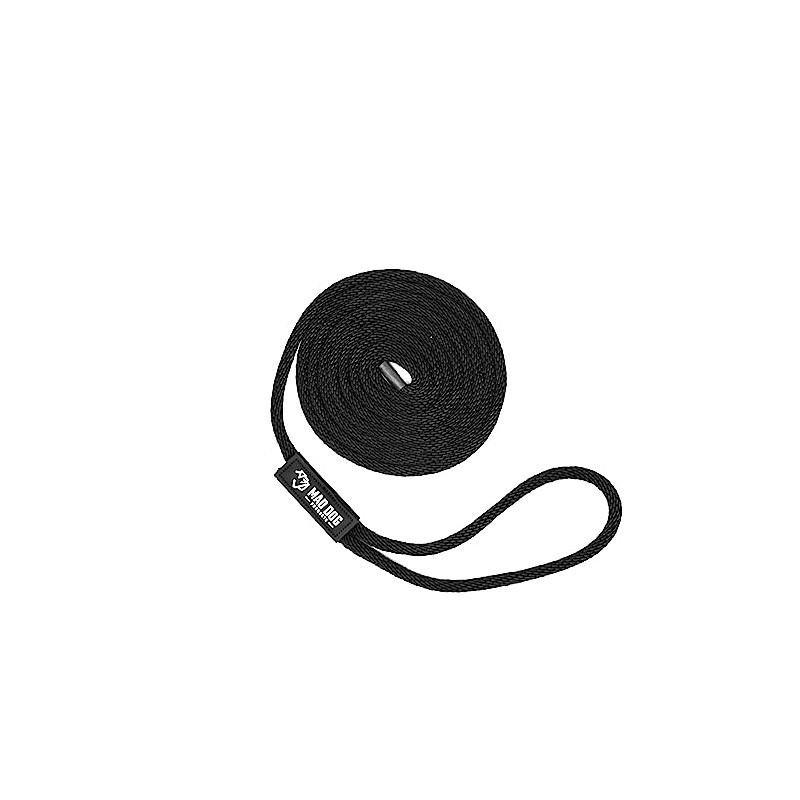 3/4" x 35' Black Solid Braid Nylon Dock Line -