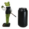 Bow Tie Billiards Pro Green Toad Frog Applying Chalk to