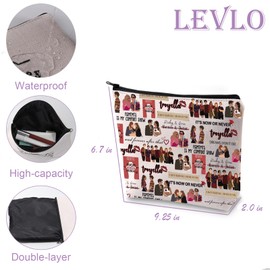 LEVLO HSMTMTS TV Show Inspired Cosmetic Bag HSMTMTS Is My Comfort Show Pencil Case Graduation Travel Gift for Mom BFF (it's now or never)