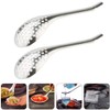 jojofuny 2Pcs Small Slotted Spoons Spherification Spoon Durable Stainless Steel