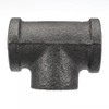 4 Way Pipe Fitting Malleable Iron Black Side Outlet Tee