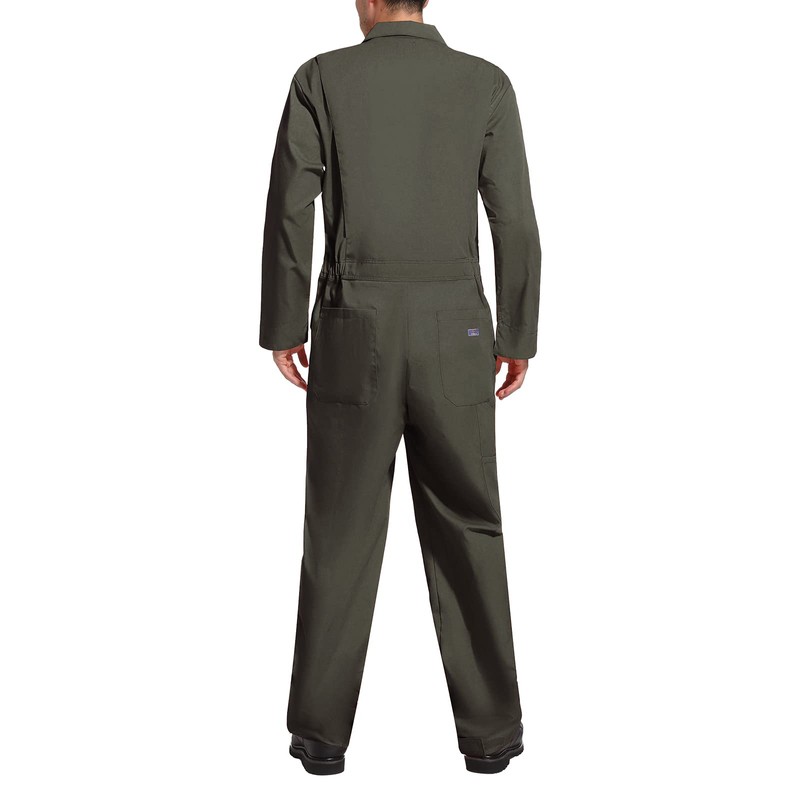 HISEA Men's Long Sleeve Coverall, Stain & Wrinkle Resistant Mens