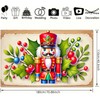 BlissYard Christmas Nutcracker Backdrop Banner Seamless Fabric Wall Hanging Holiday
