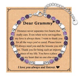IKIATY Grammy Gifts, Mothers Day Gifts Birthday Christmas Gifts for Grandmother from Grandkids, Grammy Bracelet Jewelry Gifts for Elder Women